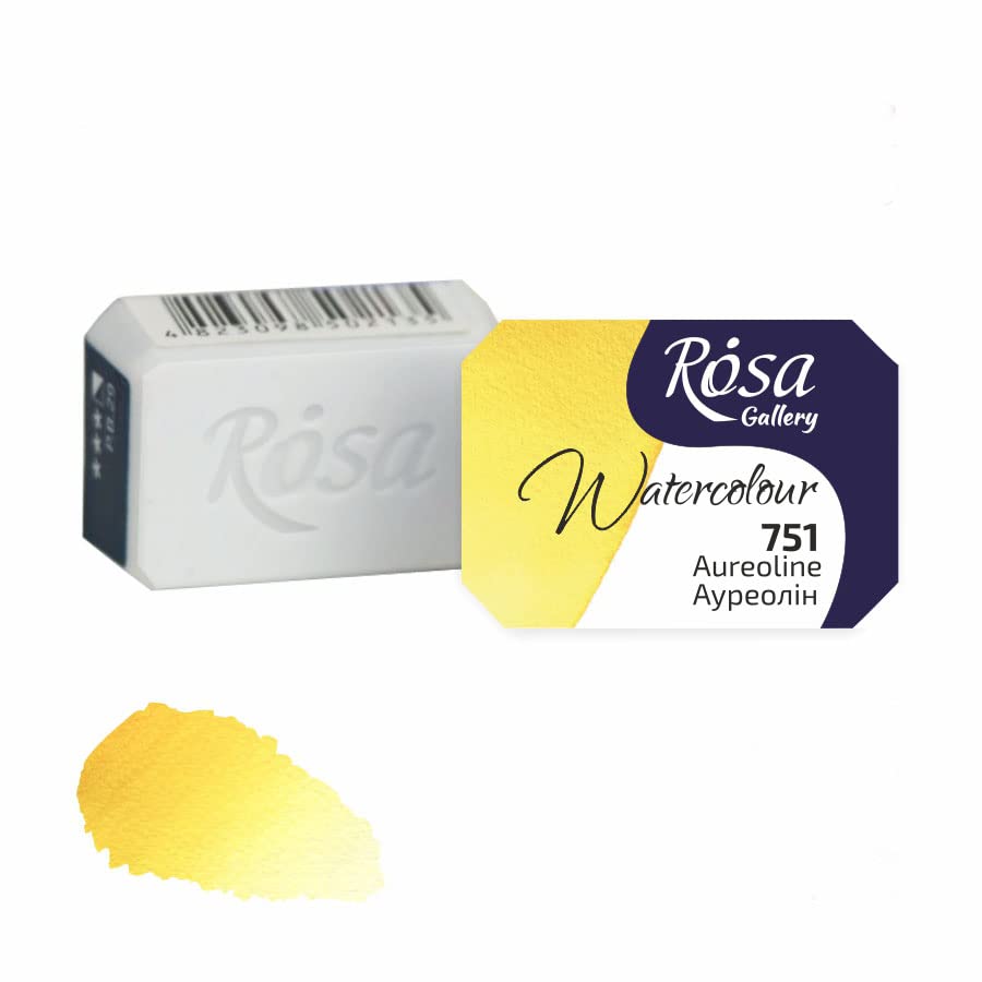Rosa Gallery Extra fine Watercolor, Single full pan 2.5ml each (751 Aureoline)