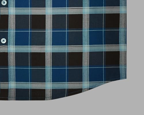 Image of GHPC 100% Cotton Tartan Checks Full Sleeves Regular Fit Formal Shirt for Men