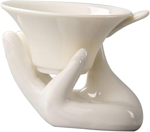 Miniatura 4 de Bandeja de cubiertos con marco de mano de cerámica, decoración de escritorio, accesorios para plantas, taza de huevo, soporte de bola de cristal,