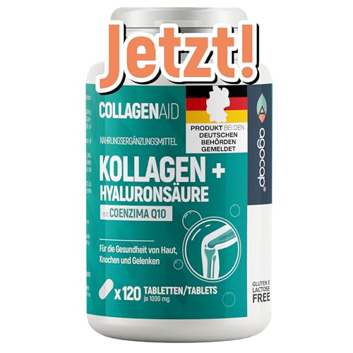 Kollagen Kapseln - Hyaluronic acid & Collagen komplex, 120 kapseln. Enriched with Coenzym q10 and hyaluron kapseln. Kollagen für die Gelenke und Haut, Collagen. Laboratory Tested & Registriert in Deu Kollagen Kapseln - Hyaluronic acid & Collagen komplex, 120 kapseln. Enriched with Coenzym q10 and hyaluron kapseln. Kollagen für die Gelenke und Haut, Collagen. Laboratory Tested & Registriert in Deu