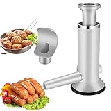 Sausage Stuffer Meatball Maker - 2 in 1 Vertical Sausage Maker Machine Sausage Making Kit - Homemade Manual Sausage Tool for Commercial and Household Use with 2 Stuffer Tubes