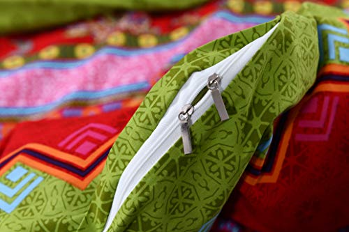 LELVA Boho Style Bedding Set Bohemian Ethnic Style Bedding Set Boho Duvet Cover Set Camel Pattern Bedding Set Queen/King 4pcs (1, Queen)