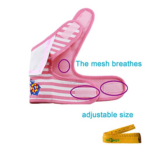 Wiz Bbqt Pink And White Navy Striped Sailor Anchor Style Pet Dog Harness And Leash Set For Walking Party (Small) #TOP3