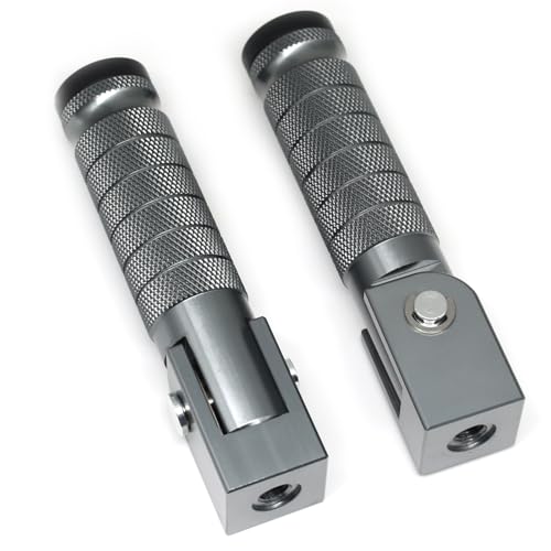 Image of Titanium Motorcycle Bicycle Folding Foot Pegs 90 Degree Foldable Electric Motorbike Ebike For Super73 S2 /ZX /RX /R /S Passenger Footrests Rearsets Rear Set Footpegs foot Rest Pedals M8 Install Bolts