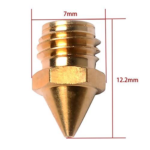 Lysee 3D Printer Parts & Accessories - 3D Printer Accessories, 0.4mm Brass Nozzle Head, Suitable for A10M A20M A30M A10T A20T (10 Pack) - (Color: Gold)