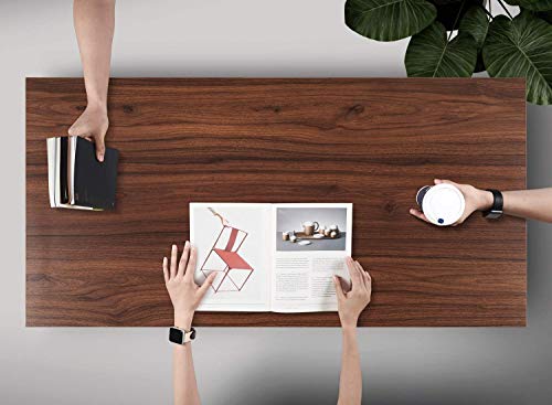 Image of Cubiker Computer Desk, Home Office Writing Study Desk, Modern Simple Style Laptop Table with Storage Bag (63 inch, Walnut)