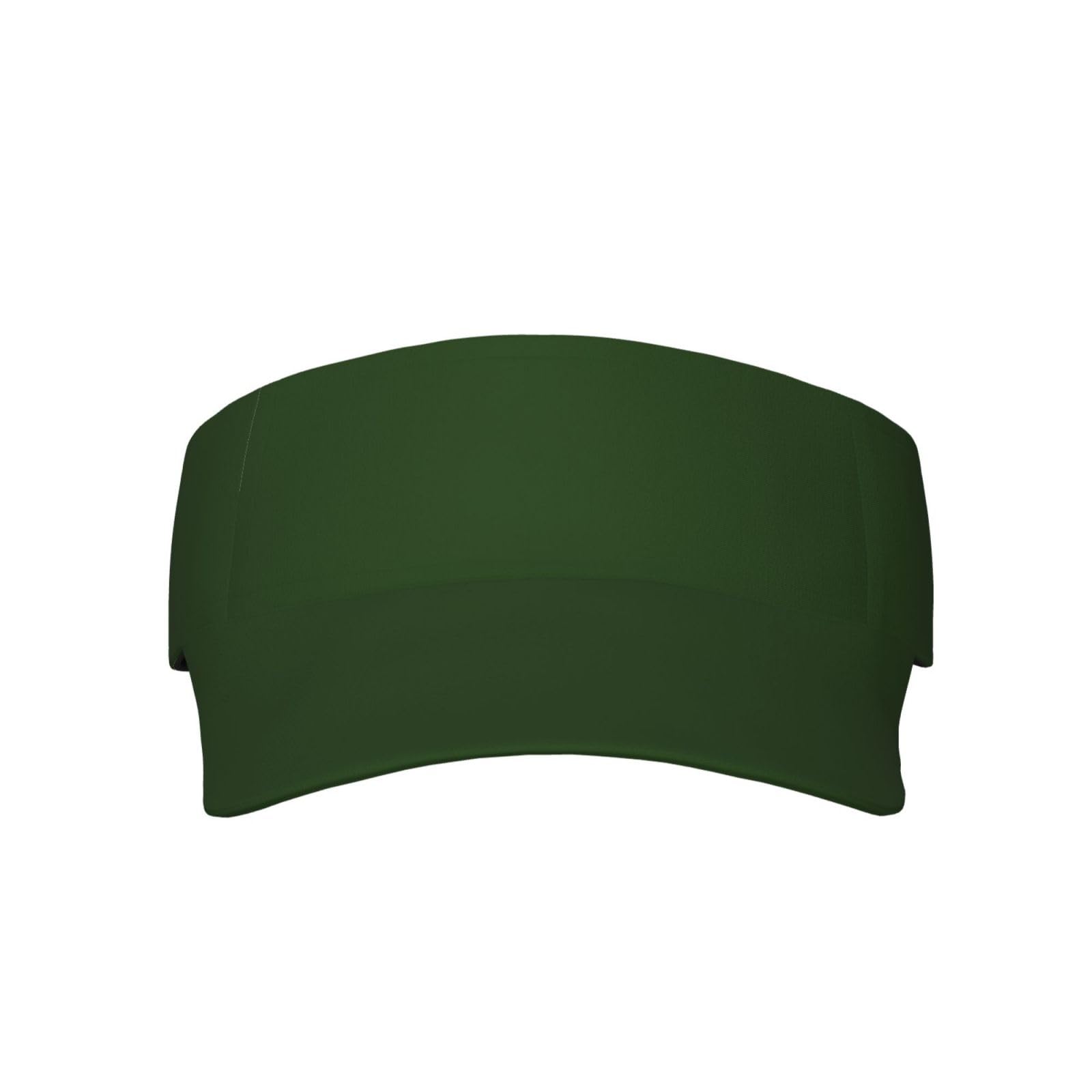 Djngn Unisex Dark Green Sport Sun Visor Hats Adjustable Empty Top Baseball Cap Uv Protection Tennis Visors For Women Men