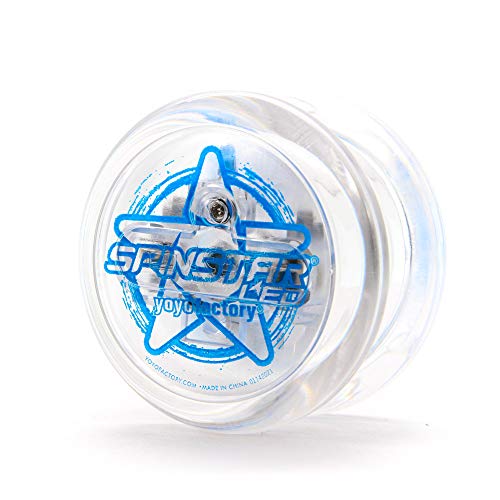 SPINSTAR LED Yo-Yo - BLUE (light up starter yoyo, high speed plastic bearing, string and batteries included) - Image 2
