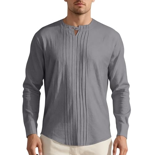 T-Shirt Manche Longue Homme en coton extensible décontracté et basique