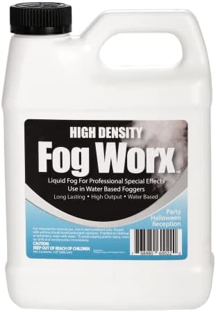 FogWorx Extreme High Density Fog Juice - Long Lasting, High Output, Odorless Water Based Fog Machine Fluid - 1 Quart, 32 ounces for 400 Watt to 1500 Watt Machines