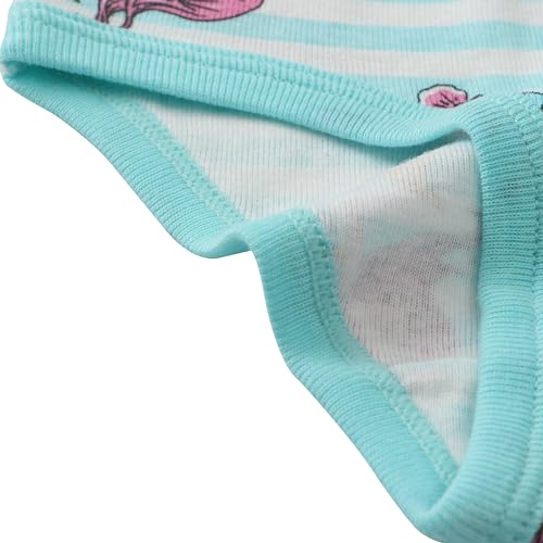 Slenily Little Girls' Soft Cotton Underwear Kids Cool Breathable Comfort Panty Briefs Toddler Undies(Pack of 6)4