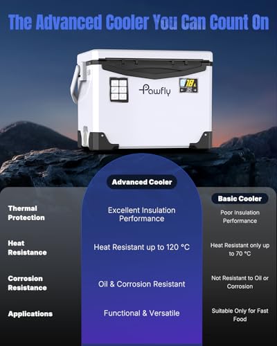 Image of Pawfly 13-19 QT Live Bait Cooler, Leak-Proof Fishing Cooler with Rechargeable Aerator, Portable Fish Livewell for Boat, Insulated Minnow Bucket for Shrimp & Live Fish, Hard Cooler Box for Fishing