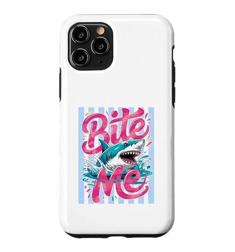 Bite Me Shark ��� �ʔ��� �C �r�[�` �g�����f�B �y���� �� �X�}�z�P�[�X iPhone 11 Pro �p