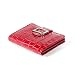 ID Stronghold RFID Wallet Leather Croco Mini Trifold for Women w/ Best Protection