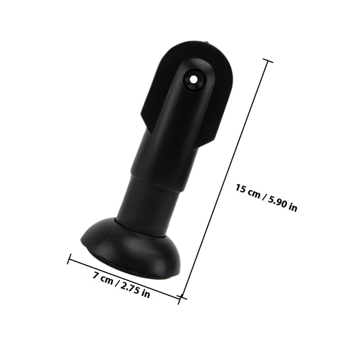 LIFKOME 2 Soportes de Plástico Negro para Mampara de Baño Altura Ajustable Resistente Corrosión