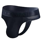 JOCKMAIL Jockstrap Athletic Supporters Bikini Underwear for Men Jock Strap Male Underwear for Gym Sport Black