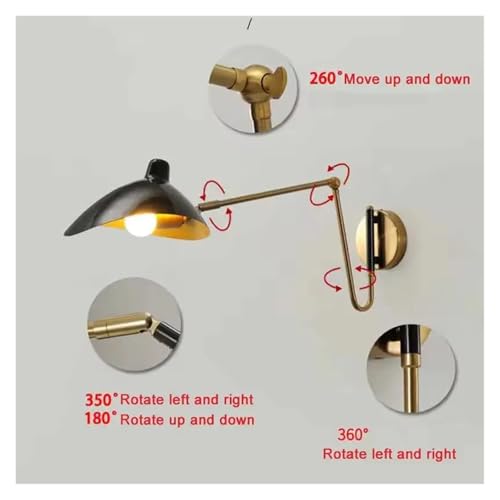 Aplique de pared ajustable E14 para iluminar zonas de estudio y lectura 6