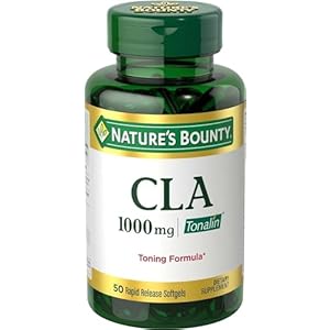 Nature’s Bounty Tonalin Pills and Dietary Supplement, Diet and Body Support, 1000 mg, 50 Rapid Release Softgels