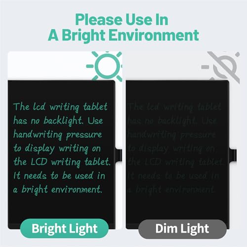 Image of LCD Writing Tablet for Adults: 9.5 Inch with Leather Cover Case Reusable Portable Use for Office Study Teaching