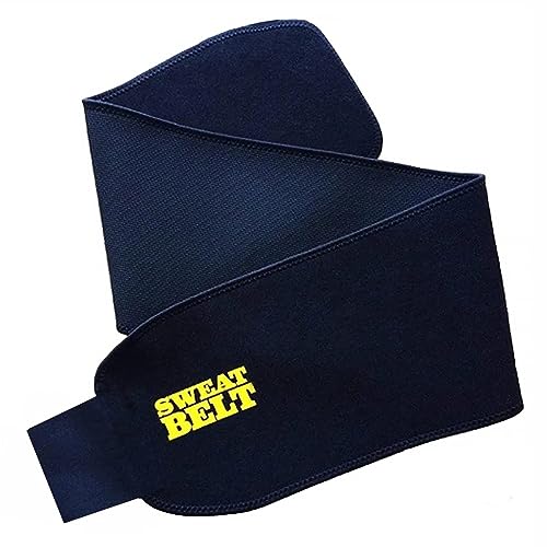 TRAGON Sweat Belt for Fitness-Improved Belly Fat Burner with Sauna Effect-Faster Weight Loss-for Men and Women (Black)