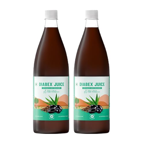 Image of Dr. Vaidya's Diabex Juice for Diabetic Care | Ayurvedic Diabetes Juice with Karela, Jamun & Neem | Helps Manage Blood Sugar Levels | No Added Sugar or Artificial Flavours | 950ml (Pack Of 2)