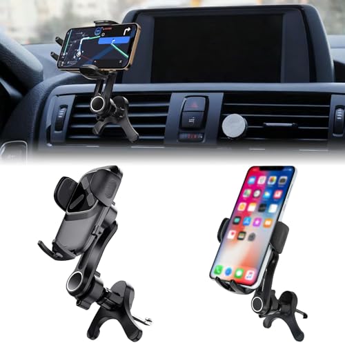 Zuxbolf Bouche D'aération Porte Téléphone Voiture Support Grille d'aération Porte Téléphone Voiture Ventilation, Rotation 360°, Bouton de Libération 60...