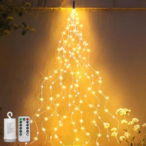 Lichterschweif 1M 100 LED,8 Modi Wasserdichte Wasserfall...