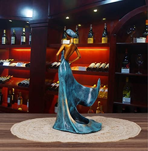 Soporte para botellas de vino de resina azul miniatura 3
