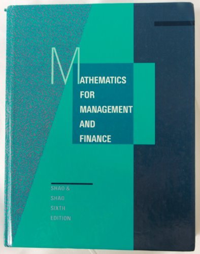 Mathematics for Management and Finance