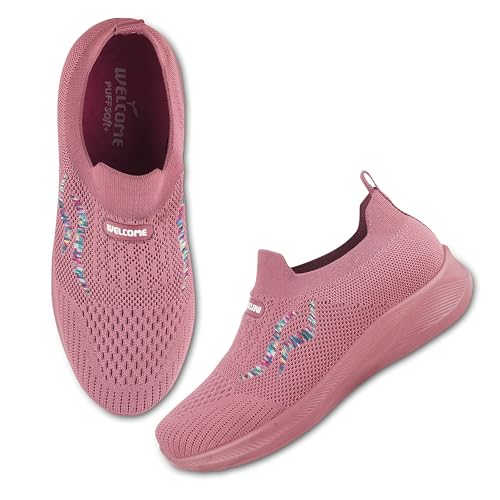 URJO CANES-03 Women's Lightweight Walking Shoes Super Flexible Comfortable Casual Running for Everyday Wear Shoe for Women (URJO by Welcome) URJO-W-CANES-03-D.Peach_7