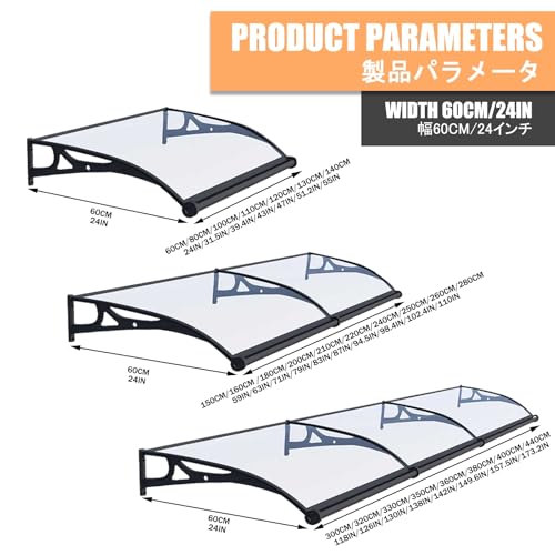 Marquesina transparente para puerta de entrada ideal para proteger tus visitas 2