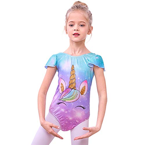 Play Tailor Girls Leotard One Piece Unicorn Gymnastic Unitard Bodysuit 2-6Y
