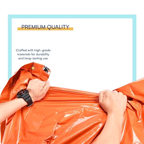 ACOWAY-Survival-Blanket-Bivy-Sack-Emergency-Sleeping-Bags-for-Survival-Sleeping-Bag-Suit-Versatile-Orange-Outdoor-Gear-for-Unmatched-Protection-and-Durability-Set-of-1-5x10x10cm