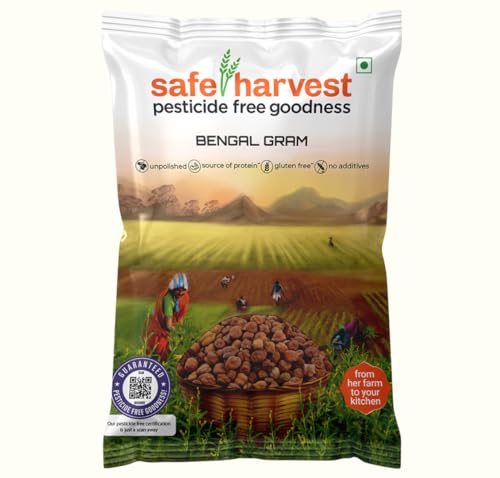 Image of Safe Harvest Pesticide Free Bengal Gram | Black Chana | Vegan | Gluten Free - 1kg