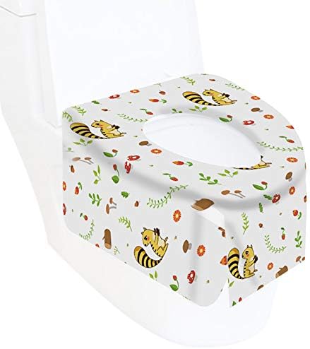 Disposable Baby Toilet Seat Covers-20 Pack Extra Large Size Potty Training Seat Cover for Toddler Kids/Adults Travel Home Use with Adhesive No Slip,Individually Wrapped (Animal)