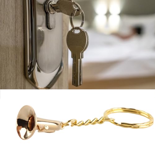 Messing Tuba Schlüsselkette Miniatur Golden Musikinstrument Schlüsselketten für Abschlussgeburtstag Messingmaterial
