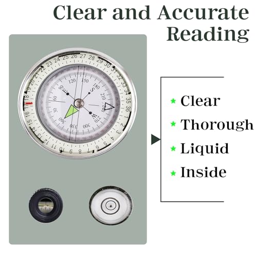 Jewheg Hiking Compass For Survival With– Waterproof Durable And Pocket-Sizedtactical Survival Compass With Lanyard & Pouch For Expedition Map Reading thumb #5