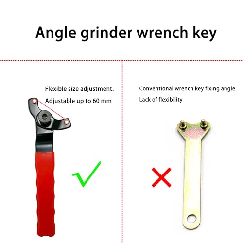 Image of Adjustable Grinder Wrench & 5 /8-11 Nut Kit | Replacement Flange Parts For Milwaukee Dewalt Grinders