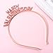 PHALIN Valentine’s Day Headbands for Women Enamel HAPPY VALENTINES DAY Hairbands Sweet Holiday Party Valentine’s Day Gifts (Rose Red)