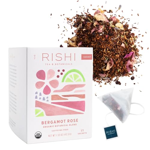 Rishi Tea Bergamot Rose Herbal Tea - Organic, Caffeine Free