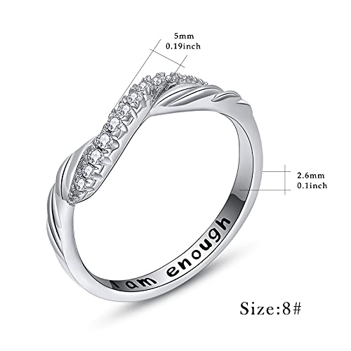 Bague infini argent anti-allergie avec message de confiance - 4