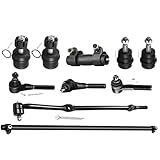 SCITOO 10pcs 4WD Suspension Kit For 1997-2006 For Jeep Wrangler For Jeep TJ - With Suspension Parts Upper Lower Ball Joint Inner Outer Tie Rod End Tie Rod Adjusting Sleeve