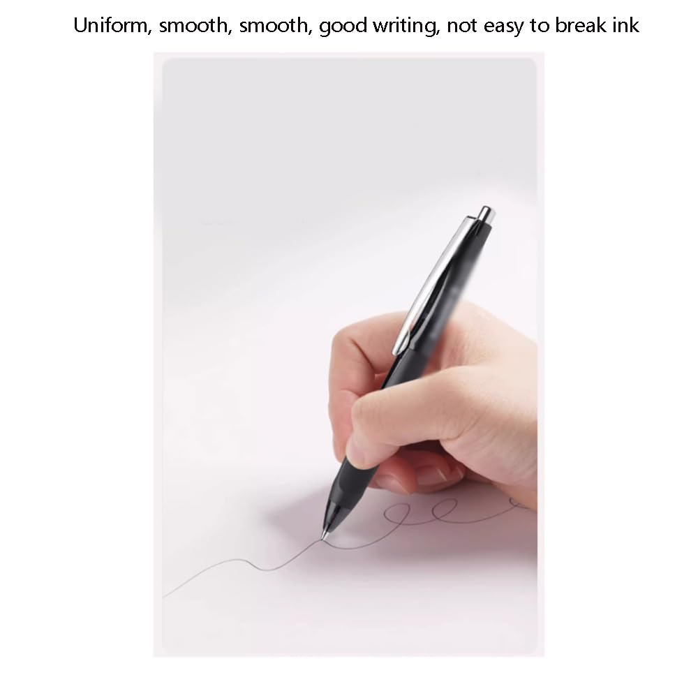 Neutrale pen Balpennen met sneldrogende zwarte 0,5 mm penpuntpenclip Geschikt for het schrijven van notities Journaling (Color : Blue