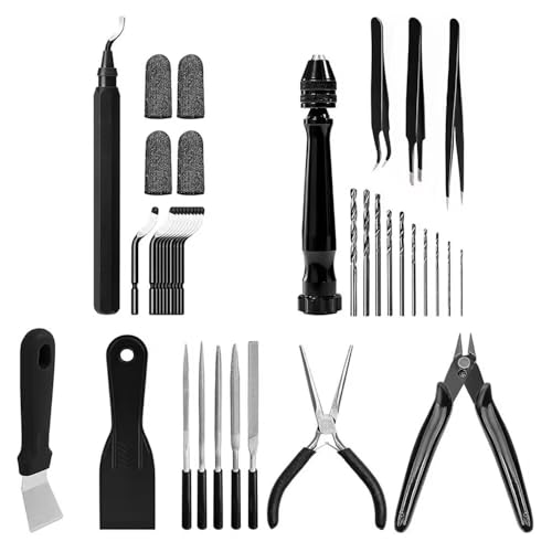 Hsthe Sea 3D Printing Tool Kit Essential 3D Print Tools For Removing, Smoothing, Finishing, Deburring, Craving, Drilling