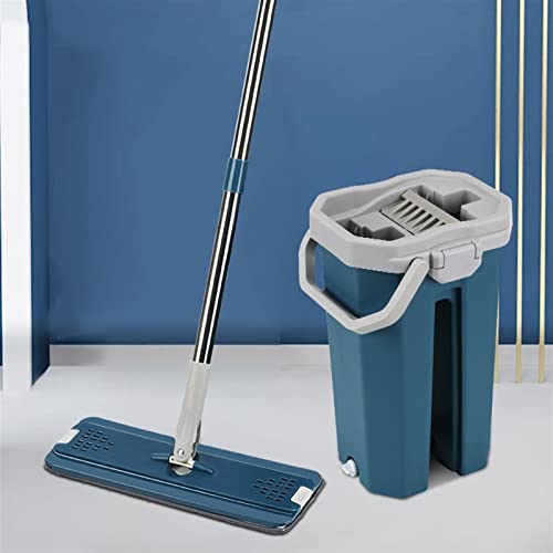 Flachmopp Professionelles Mikrofaser-Mopp- und Eimer-Set, freihändig für Hartholzfliesen, Laminat- und Steinböden, Reinigungsset, Trocken- und Nassreinigungswerkzeug, Bodenwischer – Bild 4