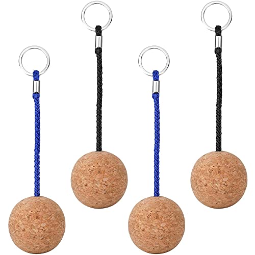 Richeyty Bola flotante de corcho de 4 piezas, accesorios para deportes acuáticos con flotador de 50 mm para surf, natación, pesca subacuática