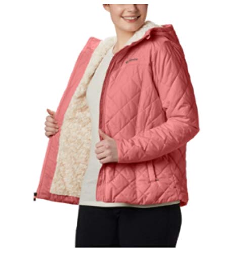 Columbia Women's Copper Crest Hooded Fleece-Lined Jacket RED LARGE
