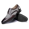 Men's Dress Shoes Leather Formal Business Oxford Derby Shoes Brogue Wingtip Retro Dress Shoes for Men,Brown,10 UK #2