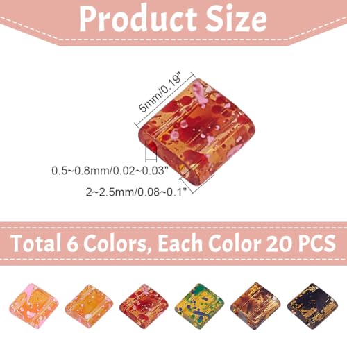 arricraft 120 Pcs Antique 2 Hole Glass Seed Beads - Image 2