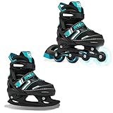 Roller en ligne Helixi du 38 au 42 Adulte - EnfantNoir/Menthe Mixte taille ajustable Raven